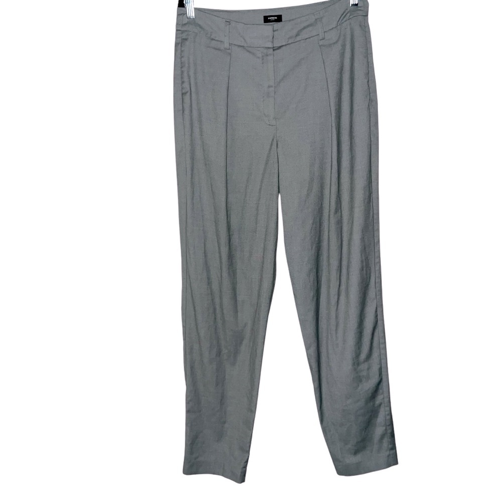 Express Gray Straight Leg Pants Women’s Size 12L Stretch Dress Pants Work Career